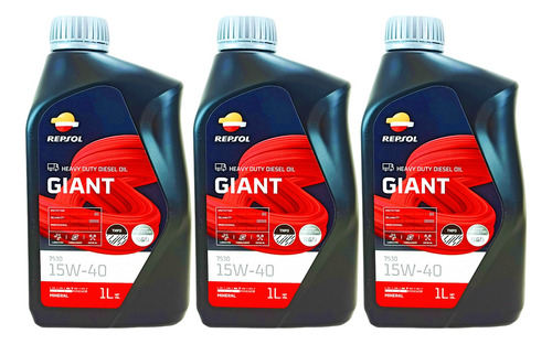 Aceite 15w-40 Repsol X3 Litros. Gratis Ticket Cambio Aceite.