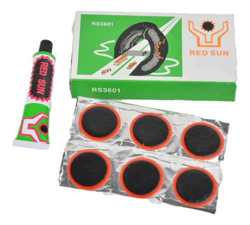 Pack X 12 Kit Parche Y Solución + 36 Parches Bicicleta Moto