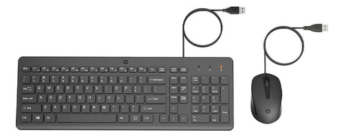 Combo Teclado E Mouse Hp 150 Com Fio Usb Abnt2 Br Preto Nf-e