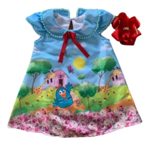Vestido trapezio galinha pintadinha cheap