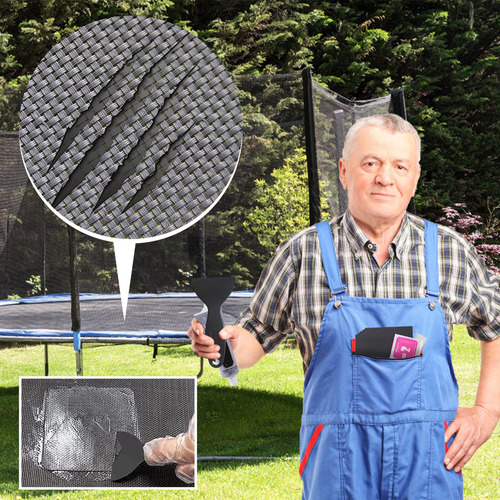 El Kit De Reparación De Parches Para Trampolín W Repara Aguj