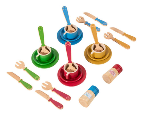 Platos Y Vajilla De Madera Para Niños, Accesorios De Cocina