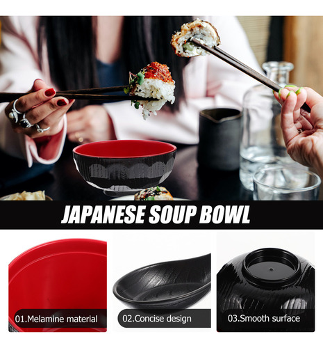 // Set De Cuencos De Sopa De Miso De Estilo Japonés Con