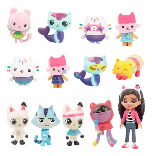 13 Personagens Gabby Dollhouse Toy Mercat Cartoon Gaby Gi