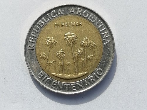 Moneda 1 Peso Argentina Bicentenario 2010 El Palmar