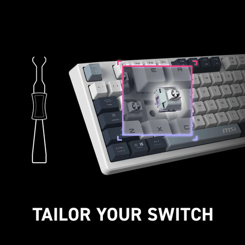Teclado Gaming Msi Forge Gk600 Tkl Wireless Sky