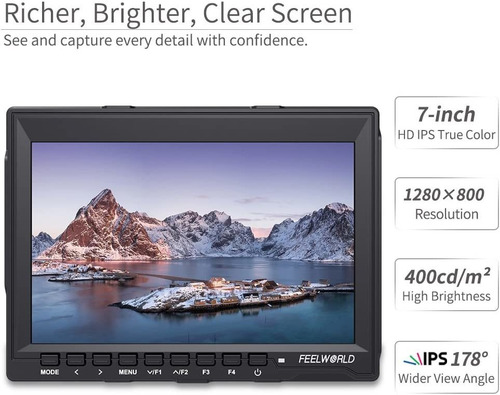 Monitor De Campo Feelworld Fw759, De 7'', P/ Cámaras Dslr