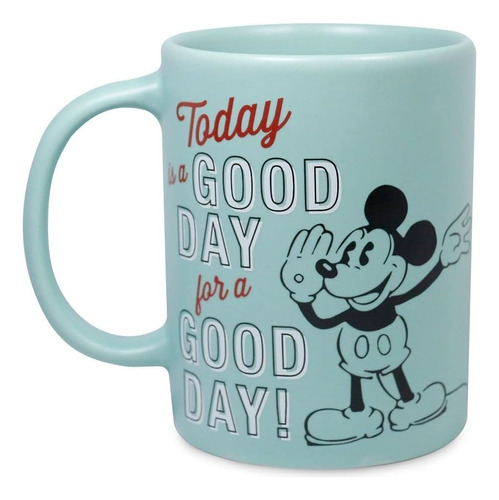 Disney Store Mini Taza Mickey Mouse Buen Día Verde