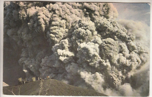 1964 Postal Costa Rica Volcan Irazu En Erupcion Foto Vargas