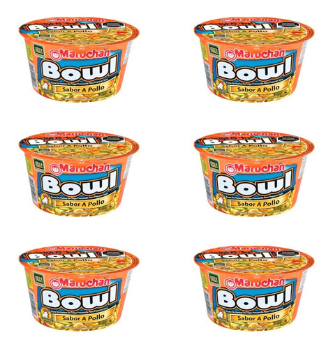 Sopa Maruchan Bowl 93 Gr Pollo Paq. De 6pz