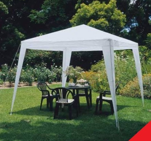 Imagen 4 de 10 de Toldo Blanco 3x3m Terraza-campo-playa