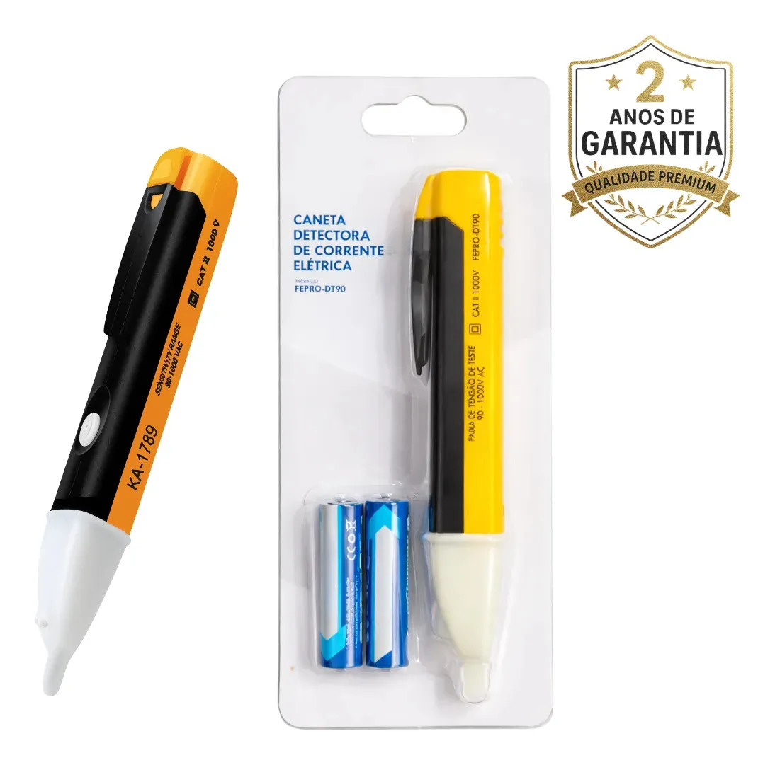 Caneta Detectora De Energia Elétrica Teste Tensão Sonora Bip Lanterna Led Luz fios tomadas Marca : RR88