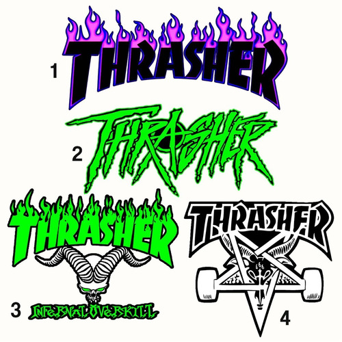 Parches Termoadhesivos Thrasher Skate Aplique Textil