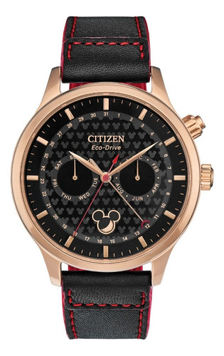 Citizen Moonphase Mickey Mouse Ap1053-23w ......... Dcmstore Color de la correa Negro Color del bisel Oro rosa Color del fondo Blanco