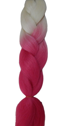 Imagen 3 de 8 de Trenza Africana Extension Kanekalon Bicolor Rubio Rojo Carmi