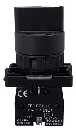 Chave Seletora Comutadora 3 Posições Fixa 22mm 2 Na - 1un
