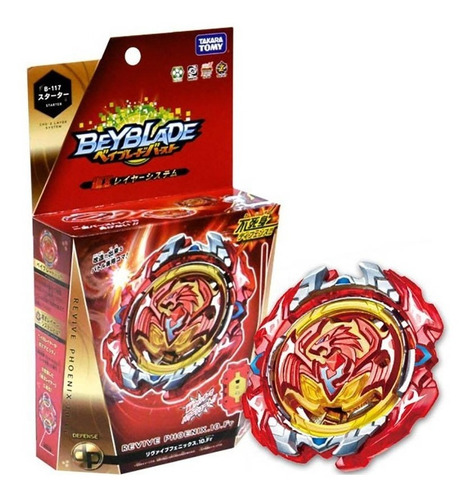 Lanzador Beyblade Burst Fenix Revive B117 Takara Tomy + de color rojo