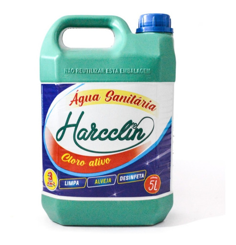 Água Sanitária 5 Litros Harcclin Cloro Ativo