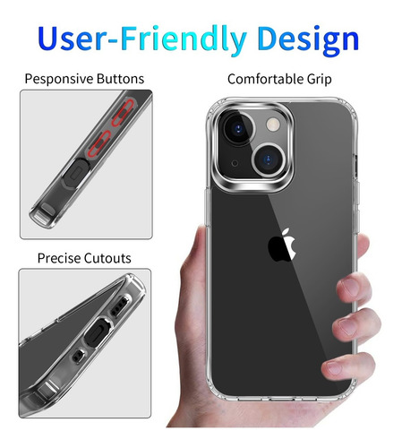 Imagen 4 de 7 de Carcasa Para iPhone 13 Clear Transparente