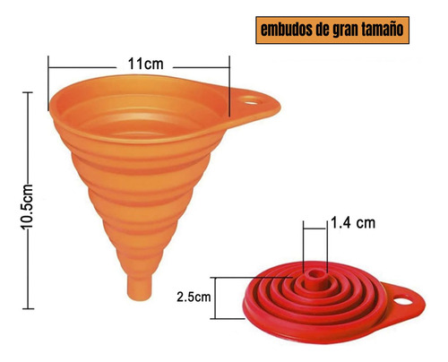 Embudos De Silicona Plegables (paquete De 4)