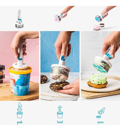 Molde Sandwich Helado 2pcs - Una Mano Gatillo