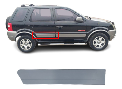 Bagueta Puerta Trasera Ecosport Freestyle 08/12 Gris Ancha