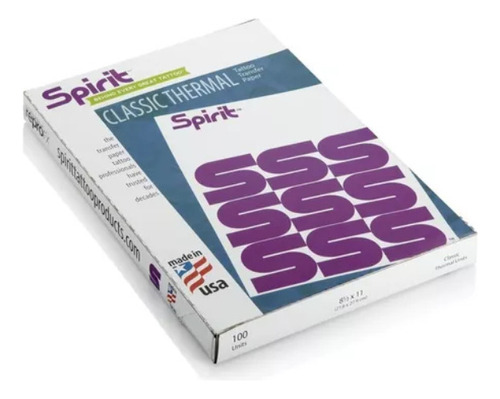 Papel Spirit Thermal Oficio 100 Piezas.