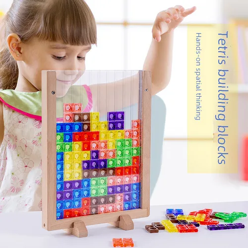 3d Crystal Tetris - Bloques De Rompecabezas De Tetris 3d Par