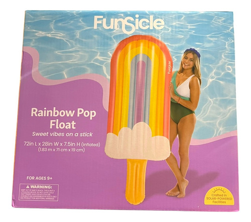 Cama Inflable De Paleta Para Albercas Funsicle Multicolor (Usado)