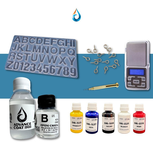 Combo Molde De Silicona Letras Kit Completo Joyería Llaveros