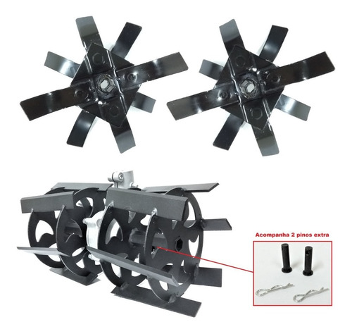 Acessório Enxada Rotativa + Capinadeira Para Roçadeiras Stihl Fs 160 Fs 220 Fs 280