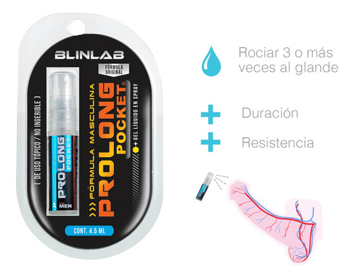 Lubricante Prolong Pocket 4.5ml Chico Retardante Prolongador