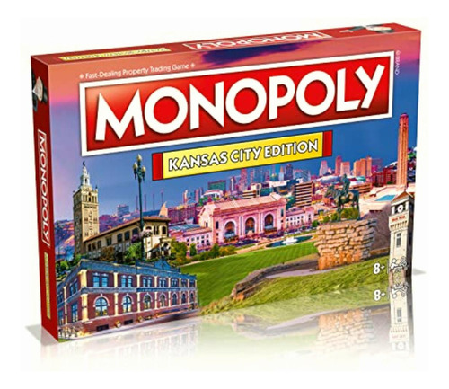 Monopoly Kansas City Edition, Juego De Mesa Familiar Para 2