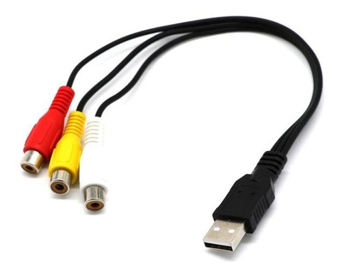 Usb Macho A 3rca Hembra Video Av A / V Convertidor De Cable