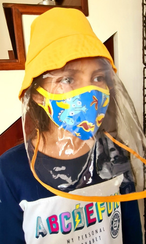 Gorro Con Proteccion Facial Para Niños Mascarilla Tipo N95