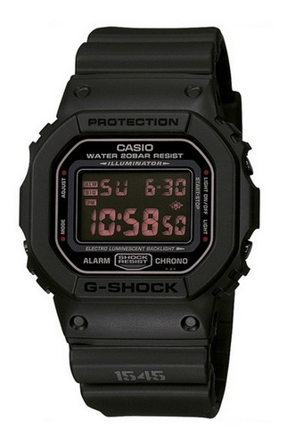 Relógio Casio G-shock Masculino  Dw-5600ms-1dr Cor da correia Preto