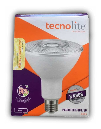 Foco Led Tecno Lite 14 Watts Par38 Luz Cálida 3000º K E27