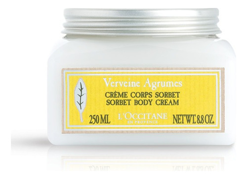  Gel L'Occitane Verbena Cítrica Crema corporal sorbet en pote 250mL verbena cítrica