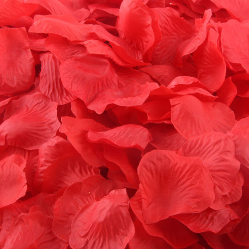 Pétalos De Rosa De Seda Roja Para Decoración De Bodas Y Fies