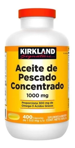 Aceite De Pescado Concentrado Kirkland 400 Cápsulas