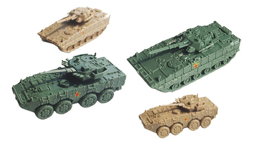 4x Escala 1/144 Modelo De Tanque Moderno Modelo De Vehículo