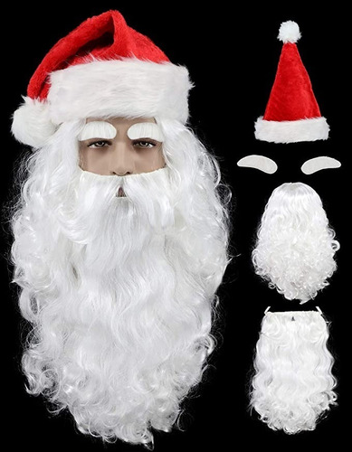 Peluca Barba Gorro Santa Claus Navidad Adultos Envio Gratis 