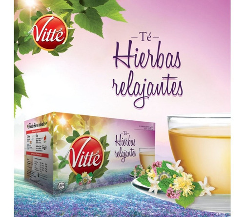 Té Vitté Hierbas Relajantes De 25 Sobres