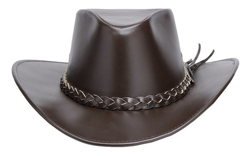 Imagem 2 de 4 de Chapéu De Couro Liso Marrom Texas Diamond 25291