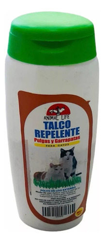 Talco Repelente Para Gatos Pulgas Y Garrapatas Polvo