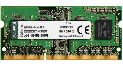 Imagen 4 de 8 de Memoria Ram Sodimm Kingston 4gb 1600mhz Ddr3l Cl11