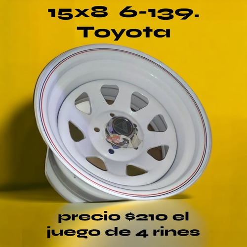 Rin Toyota 15x8 6-139 Hierro Blanco 
