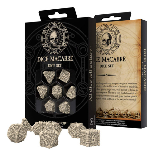 Dados macabros para RPG e jogos de tabuleiro