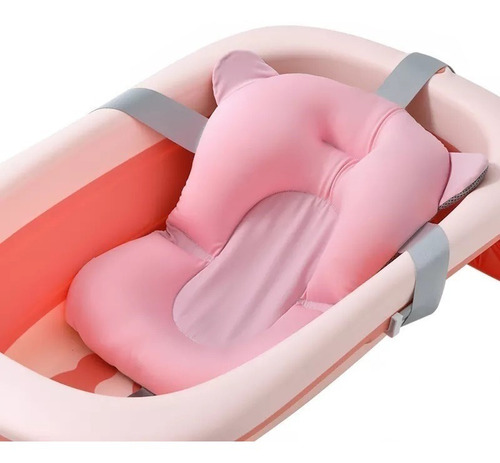 Bañera Tina Para Bebe Plegable + Cojin Marca Induhogar