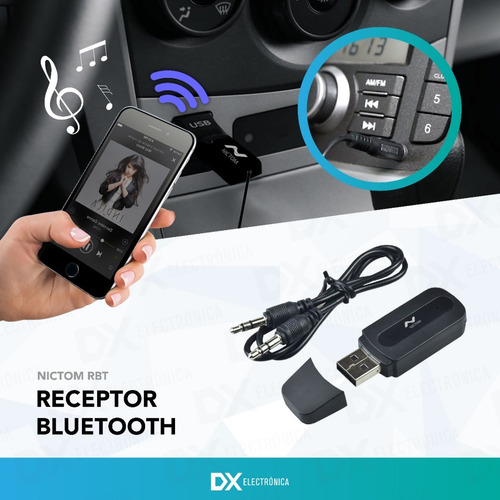 Receptor Audio Bluetooth Aux Spotify Musica Auto Parlantes